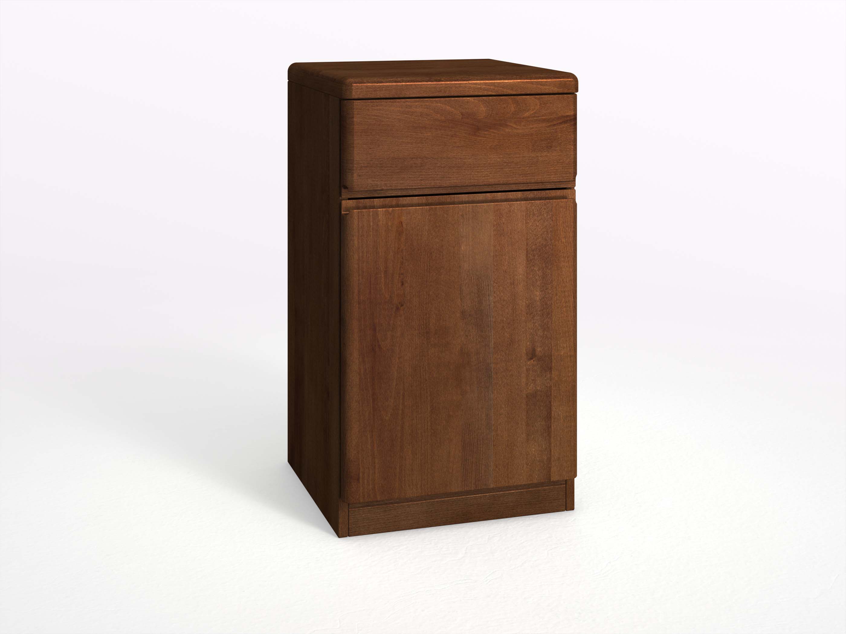 Buchenkommode Dunkel „Norbert“ mit 1 Lade und 1 Tür