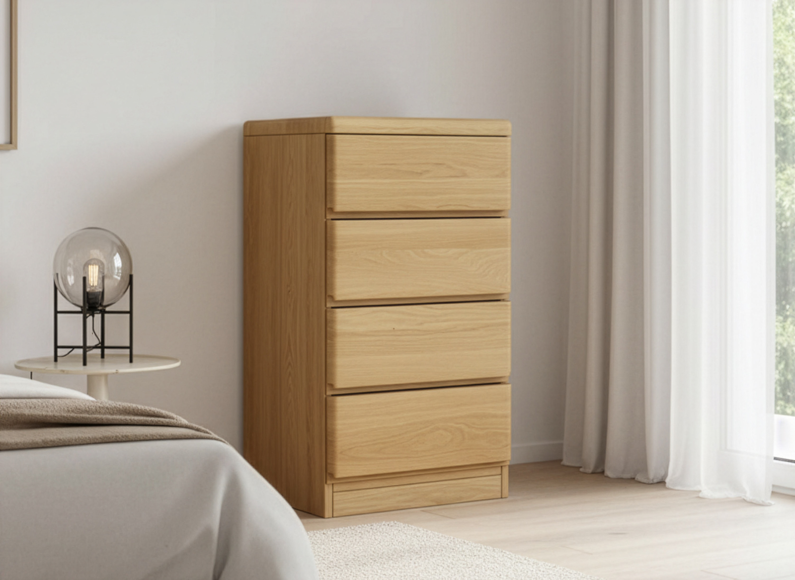 Eichenkommode Hell „Norbert“ mit 4 Laden