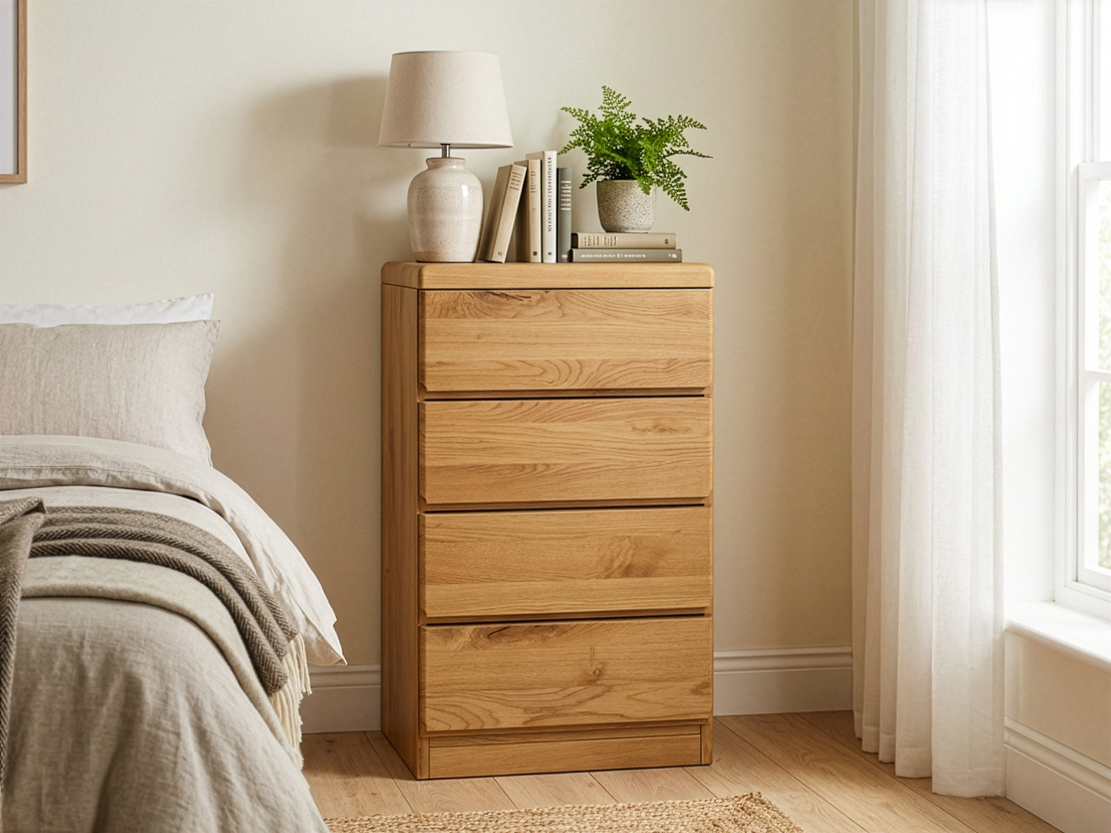 Wildeichenkommode „Norbert“ mit 4 Laden