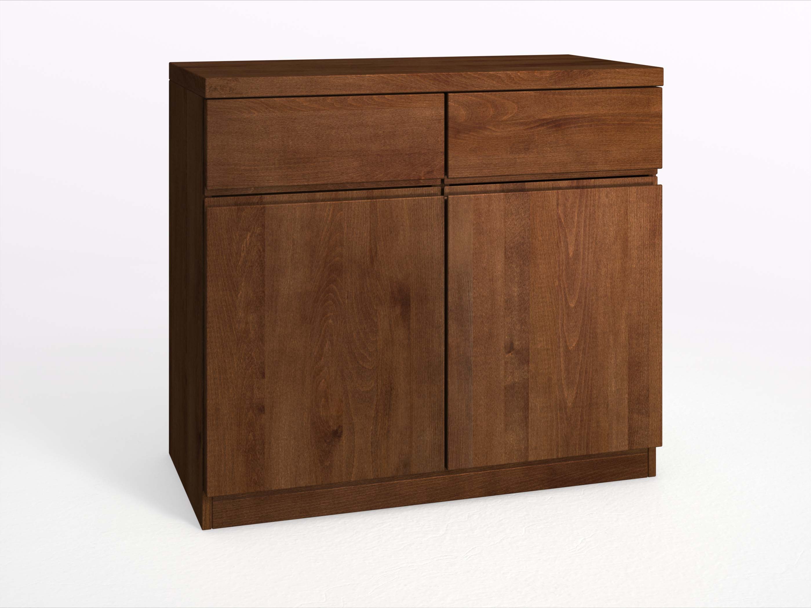 Buchenkommode Dunkel „Patrizia“ mit 2 Türen und 2 Laden