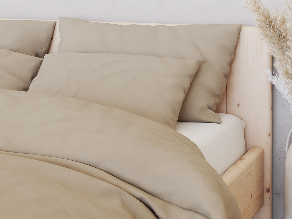 Bettwäsche „Mona“ in der Farbe Taupe