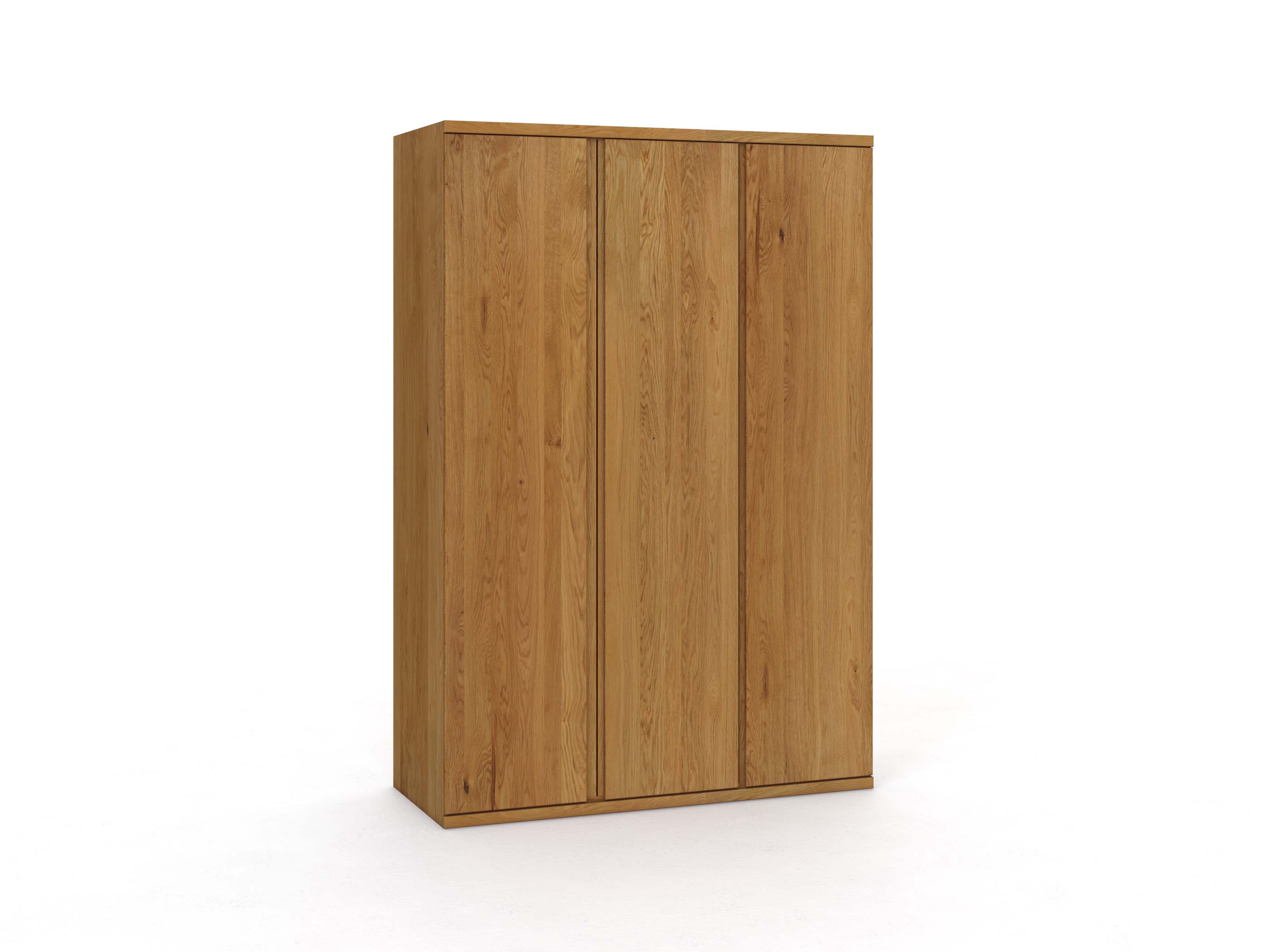 Massivholzschrank „Romana“, 3-türig, Höhe 220 cm, Griffausführung „Patrizia“