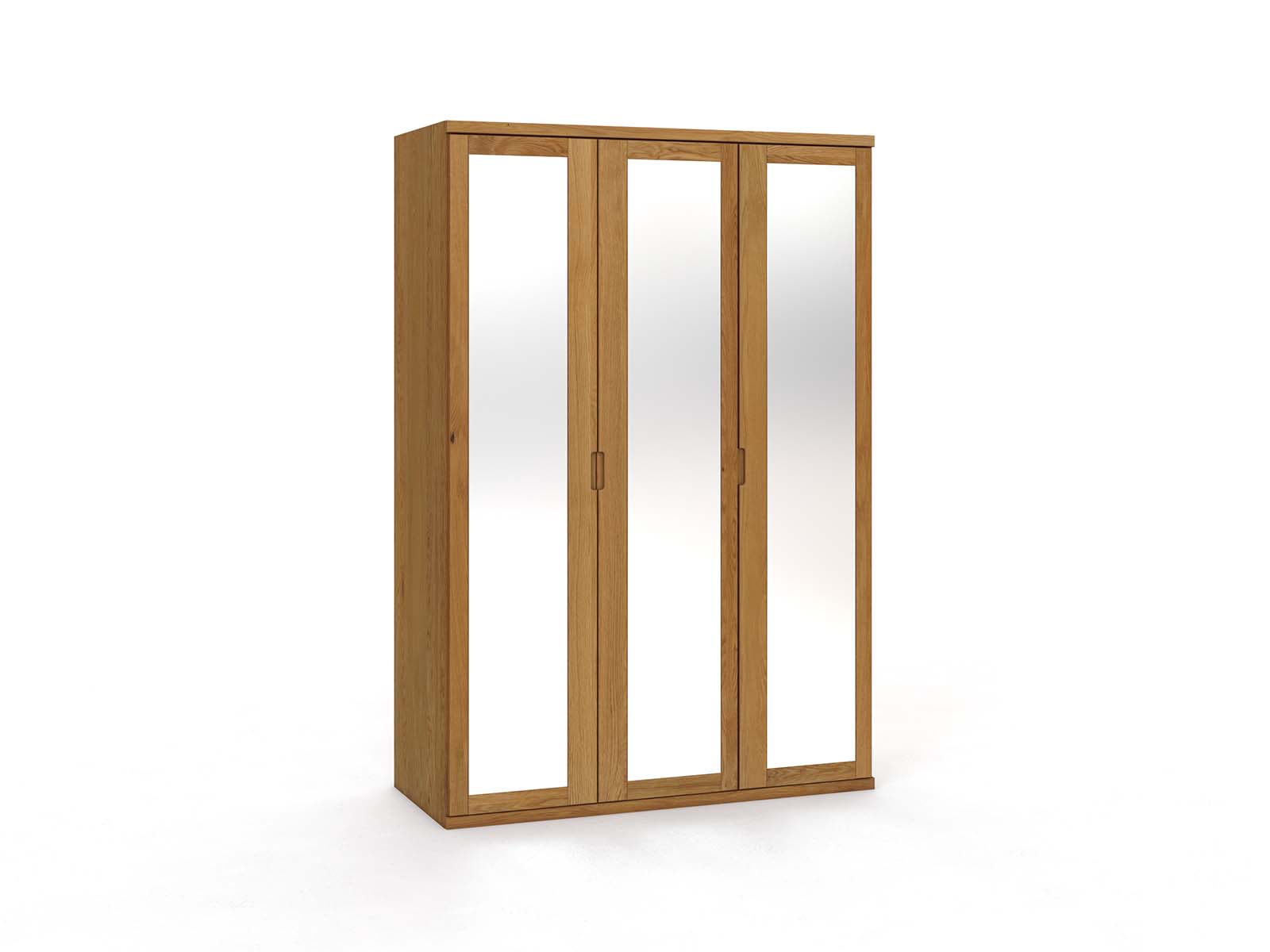 Eichenschrank „Sandra“, 3-türig, Höhe 220 cm, Griffausführung „Lukas"