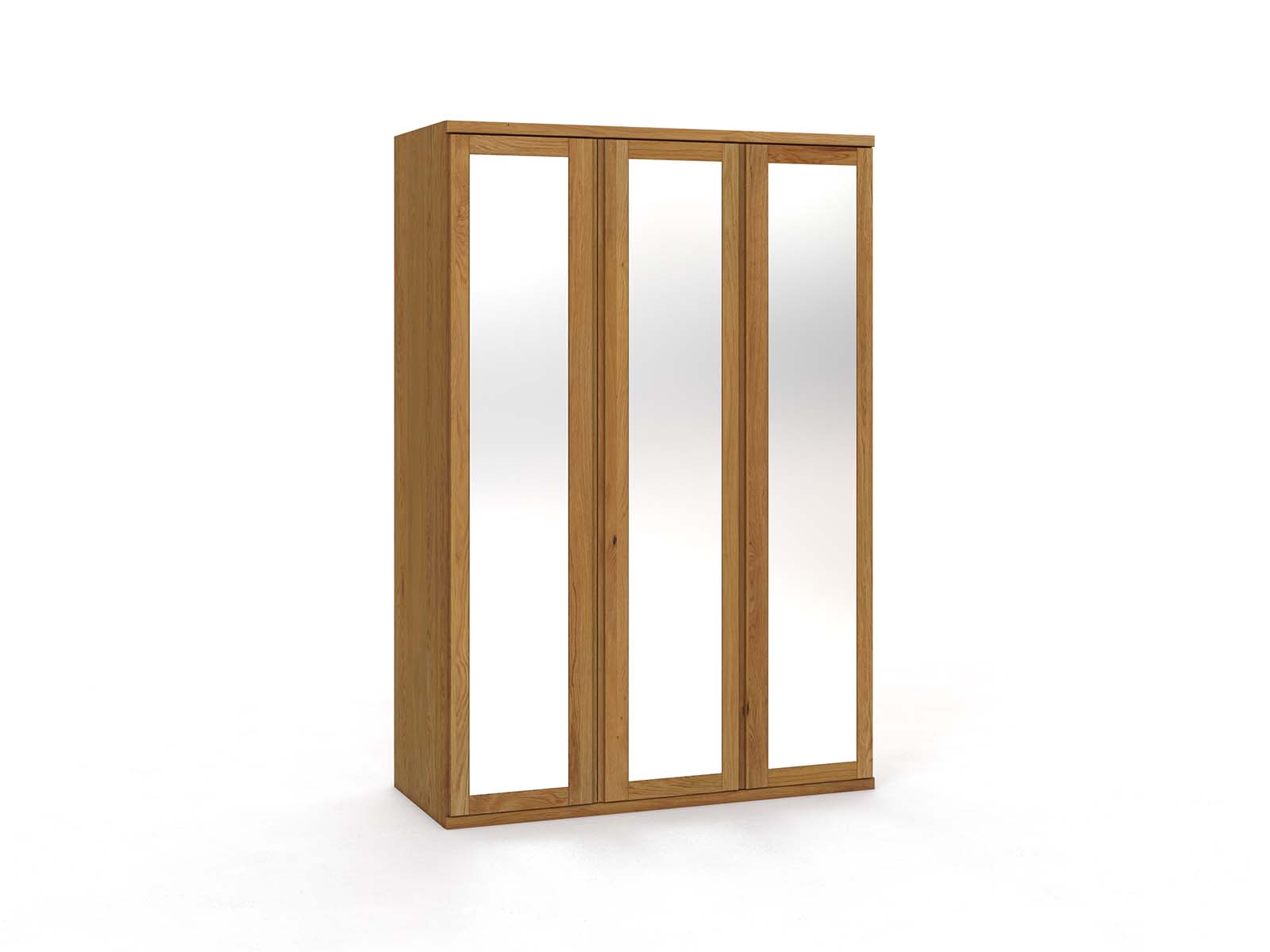 Massivholzschrank „Sandra“, 3-türig, Höhe 220 cm, Griffausführung „Patrizia“
