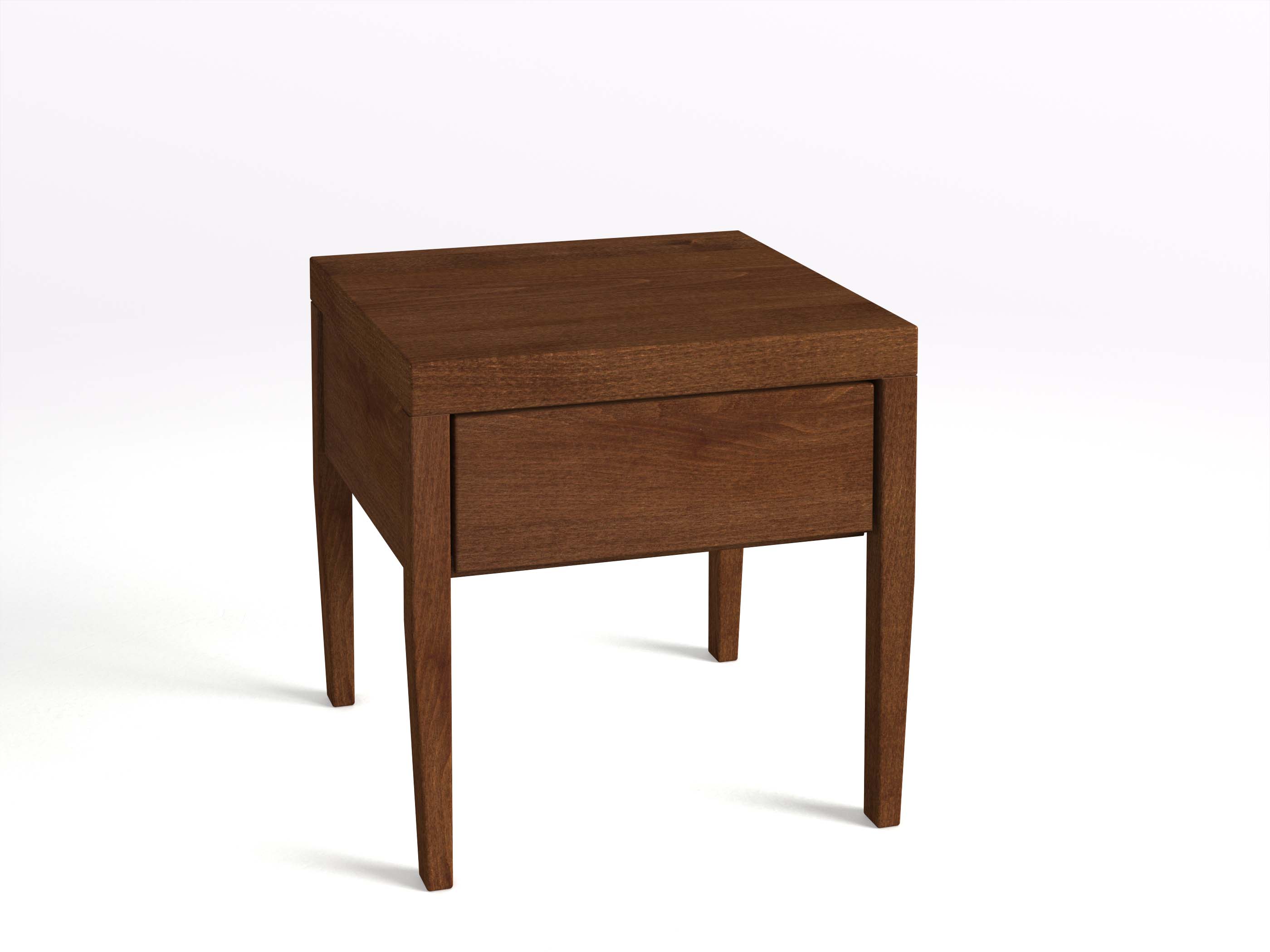 Nachttisch „Sophia“ aus Kernbuche Dunkel in Standardhöhe
