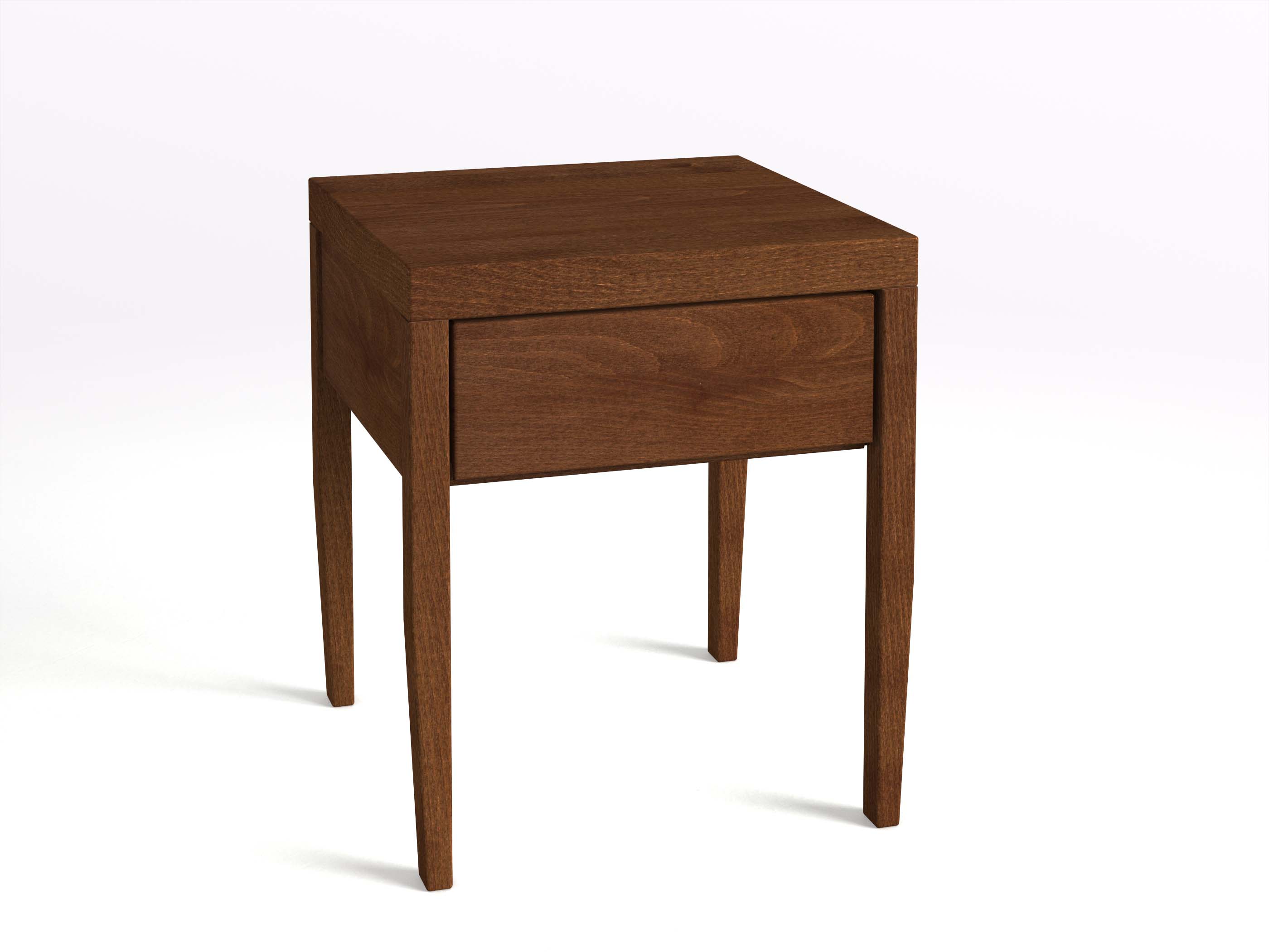Nachttisch „Sophia“ aus Kernbuche Dunkel in Komforthöhe