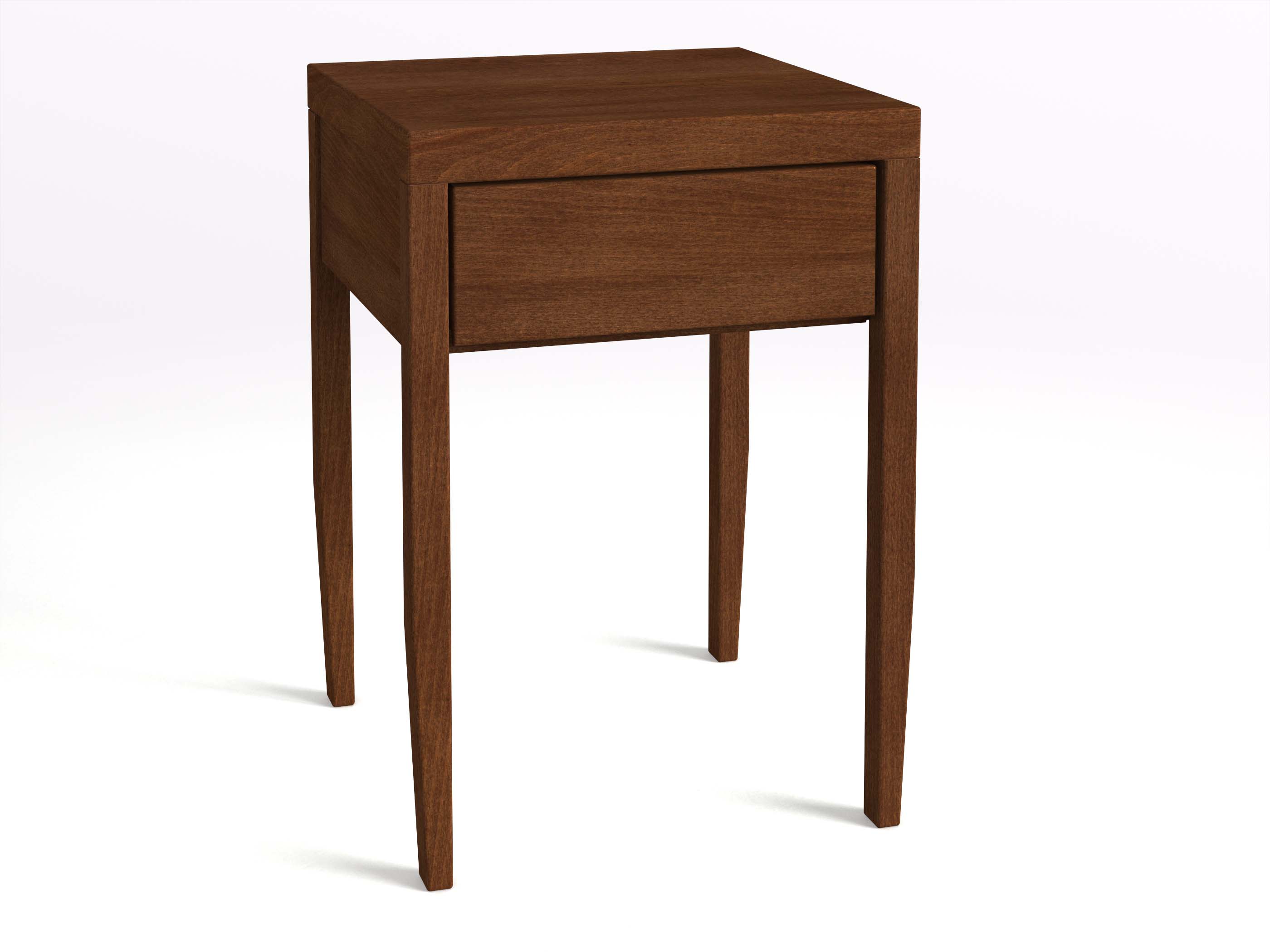 Nachttisch „Sophia“ aus Kernbuche Dunkel in Boxspringhöhe