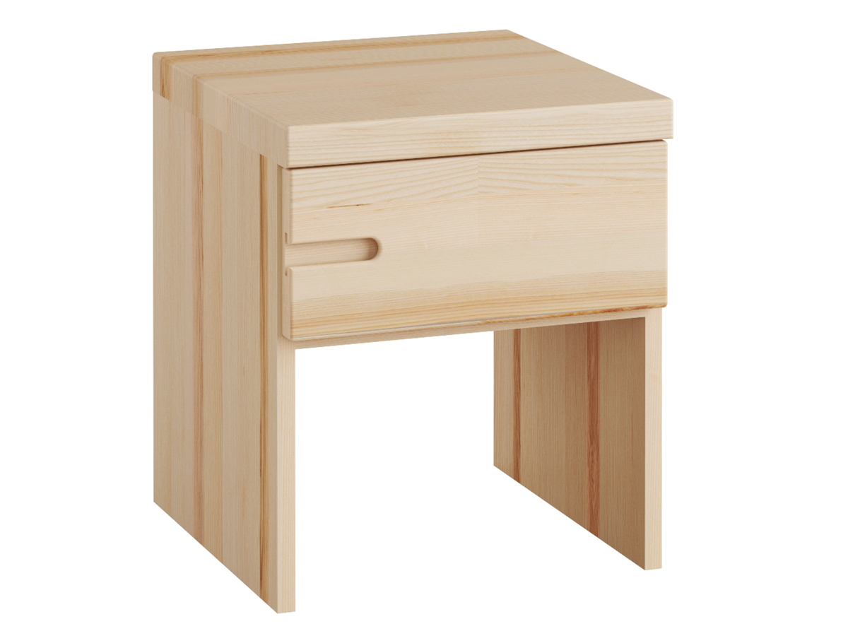 Eschennachttisch „Stefan“ mit Griff links, einer Schublade, in Komforthöhe