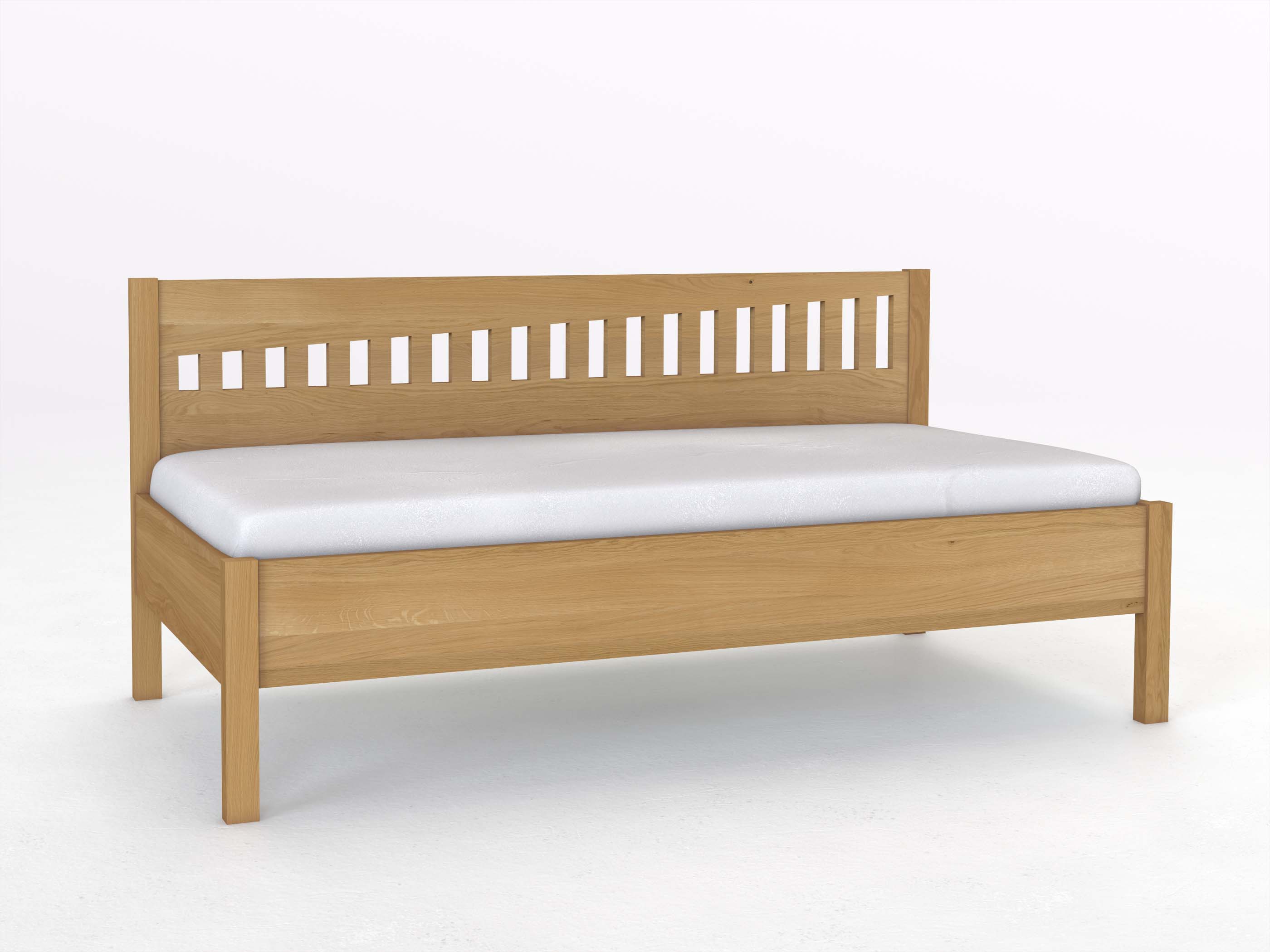 Sofabett „Stefanie“ aus Eiche Hell in den Maßen 90 x 200 cm - ohne Armlehne