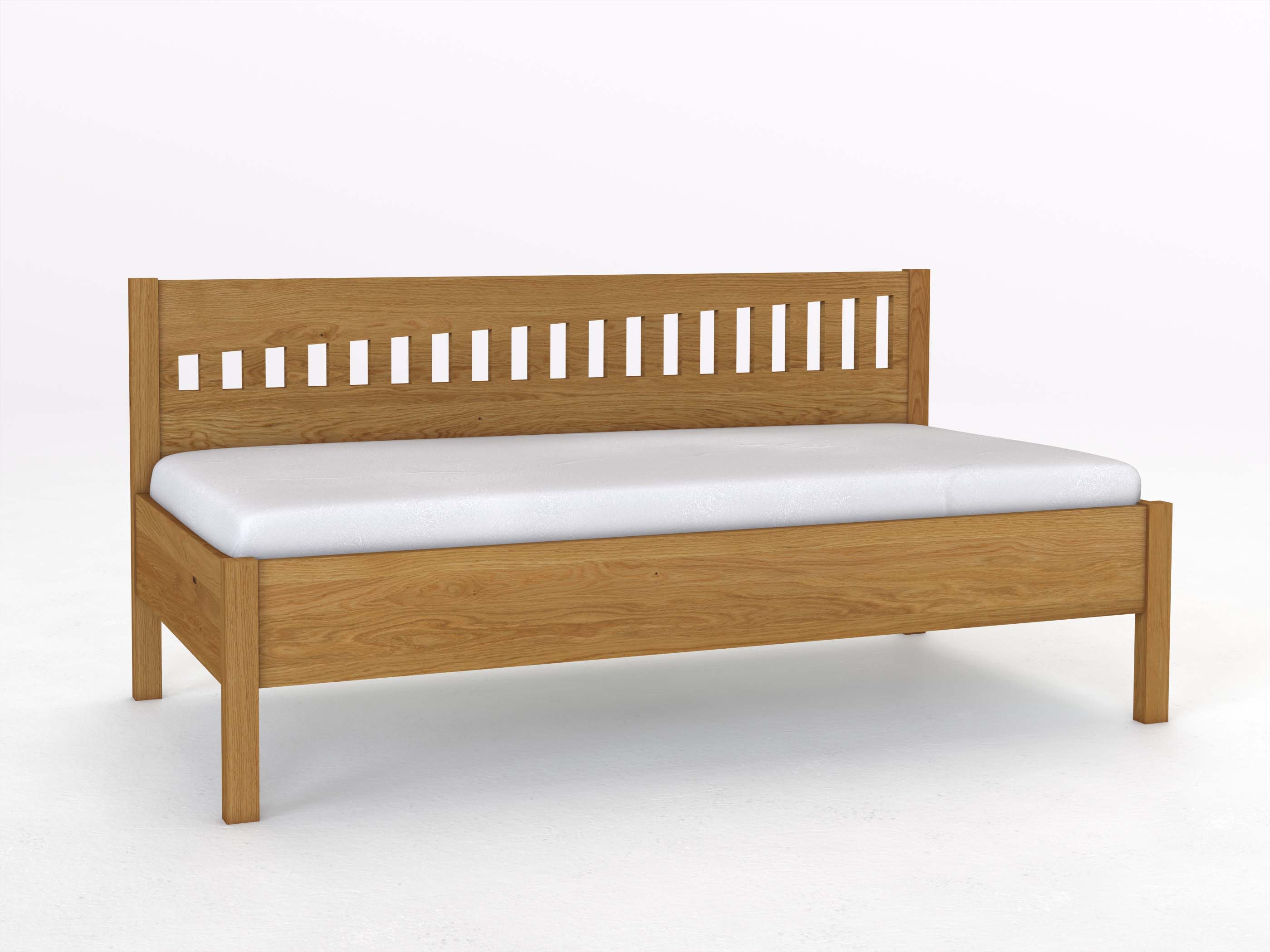 Sofabett „Stefanie“ aus Eiche in den Maßen 90 x 200 cm - ohne Armlehne