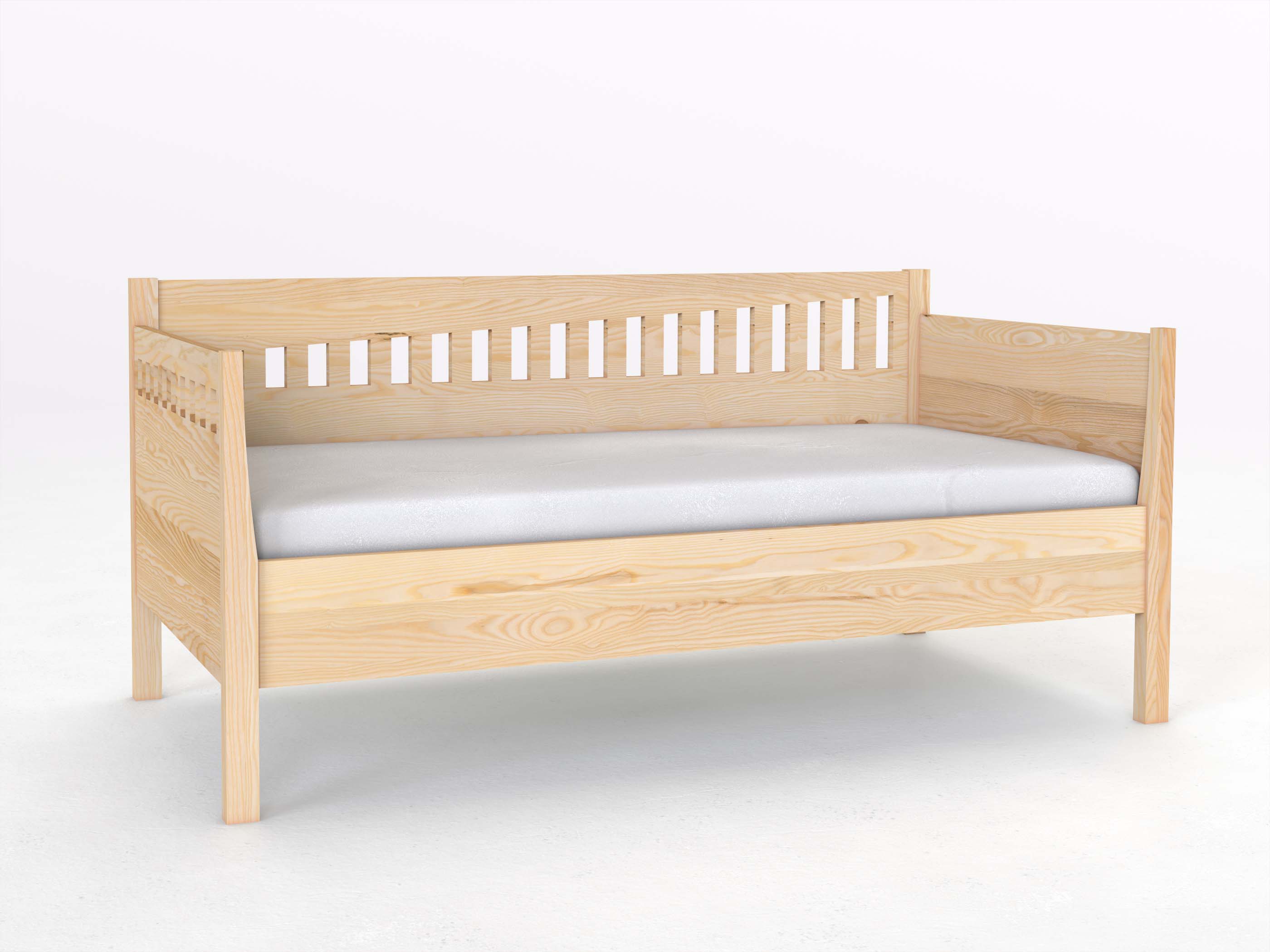 Sofabett „Julia“ aus Esche in den Maßen 90 x 200 cm - mit zwei Armlehnen