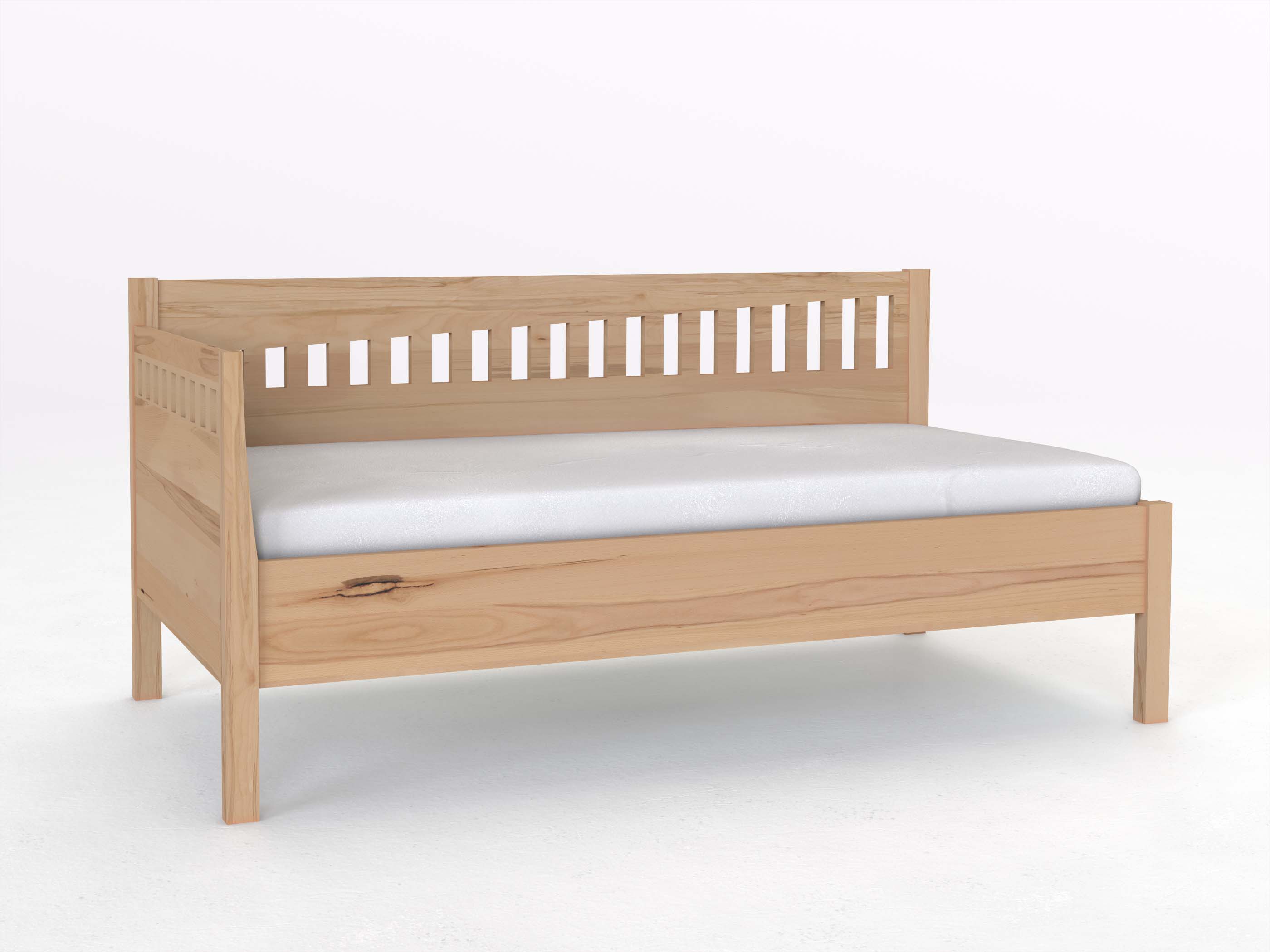 Sofabett „Stefanie“ aus Buche in den Maßen 90 x 200 cm - mit Armlehne links