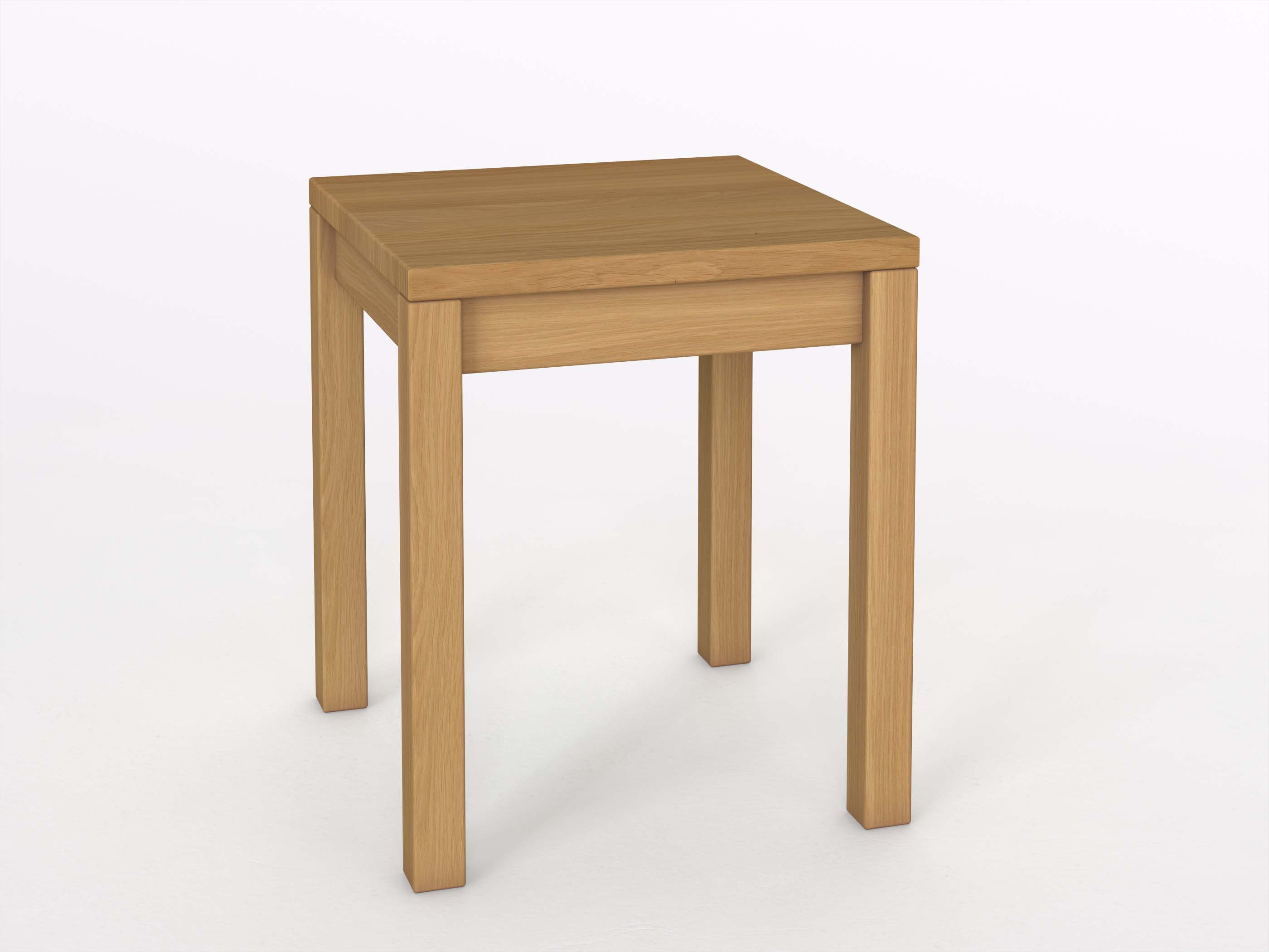 Eichennachttisch Hell „Sven“ in Komforthöhe, ohne Lade