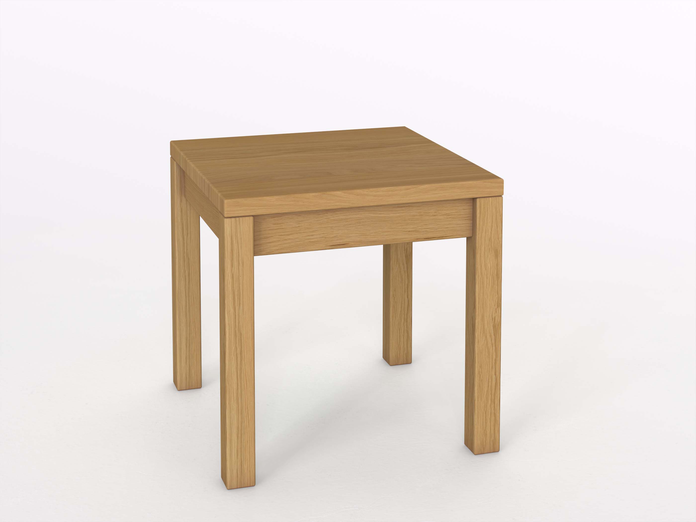 Eichennachttisch Hell „Sven“ in Standardhöhe, ohne Lade