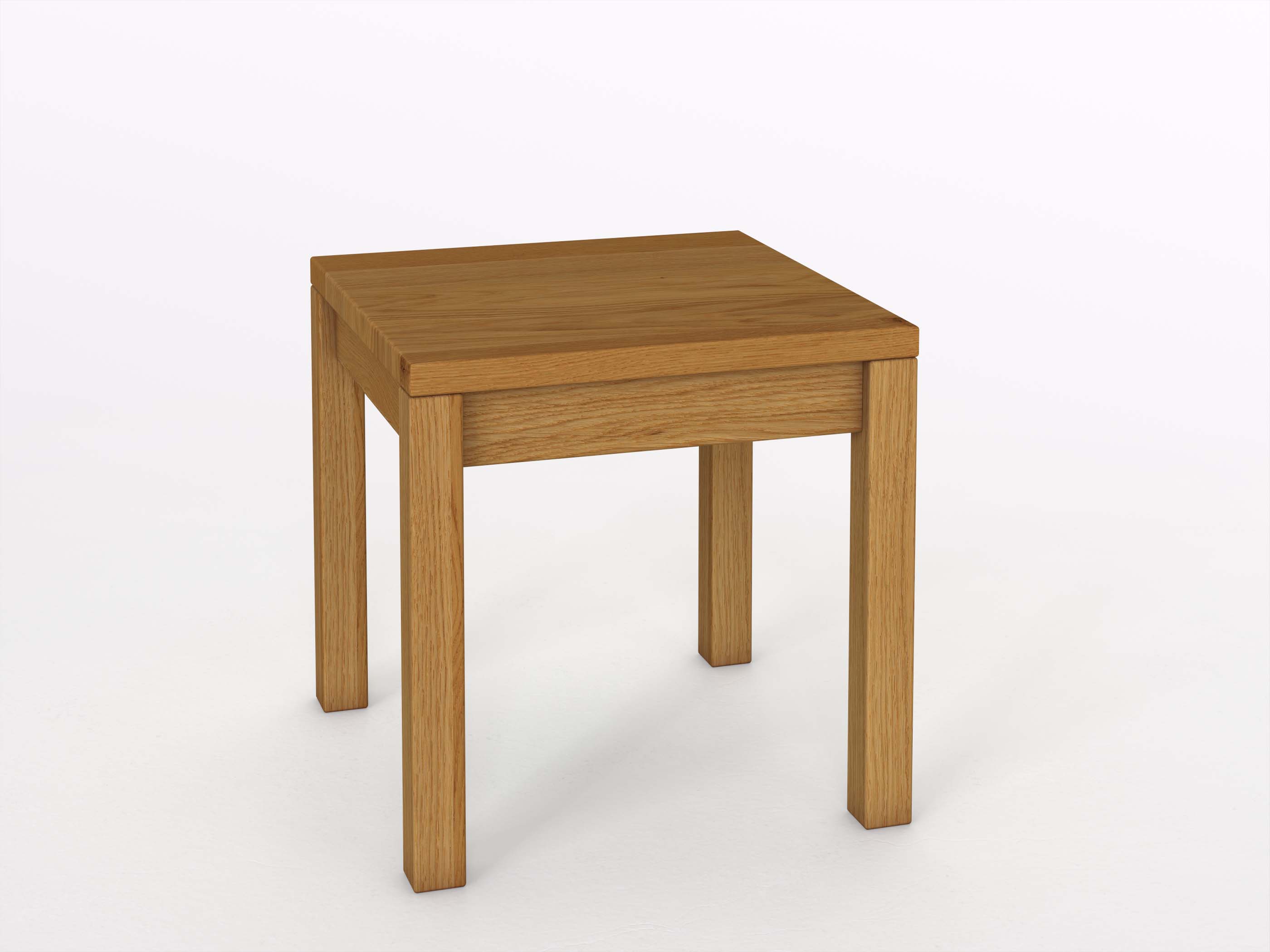 Eichennachttisch „Sven“ in Standardhöhe, ohne Lade