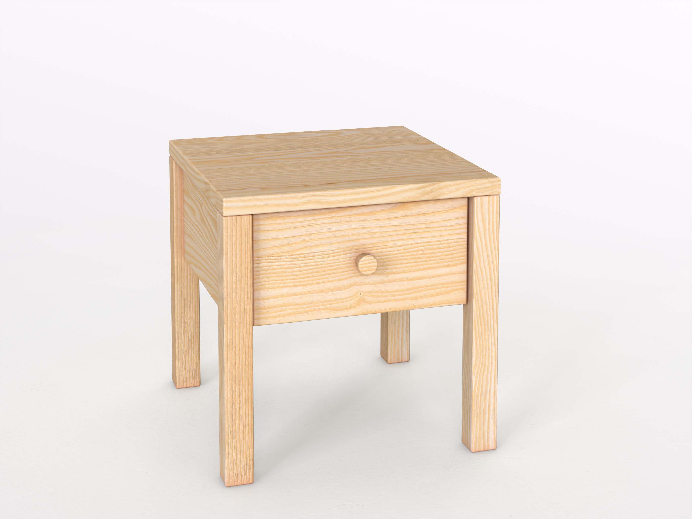 Eschennachttisch „Sven“ in Standardhöhe, mit Lade und Griff Kasper
