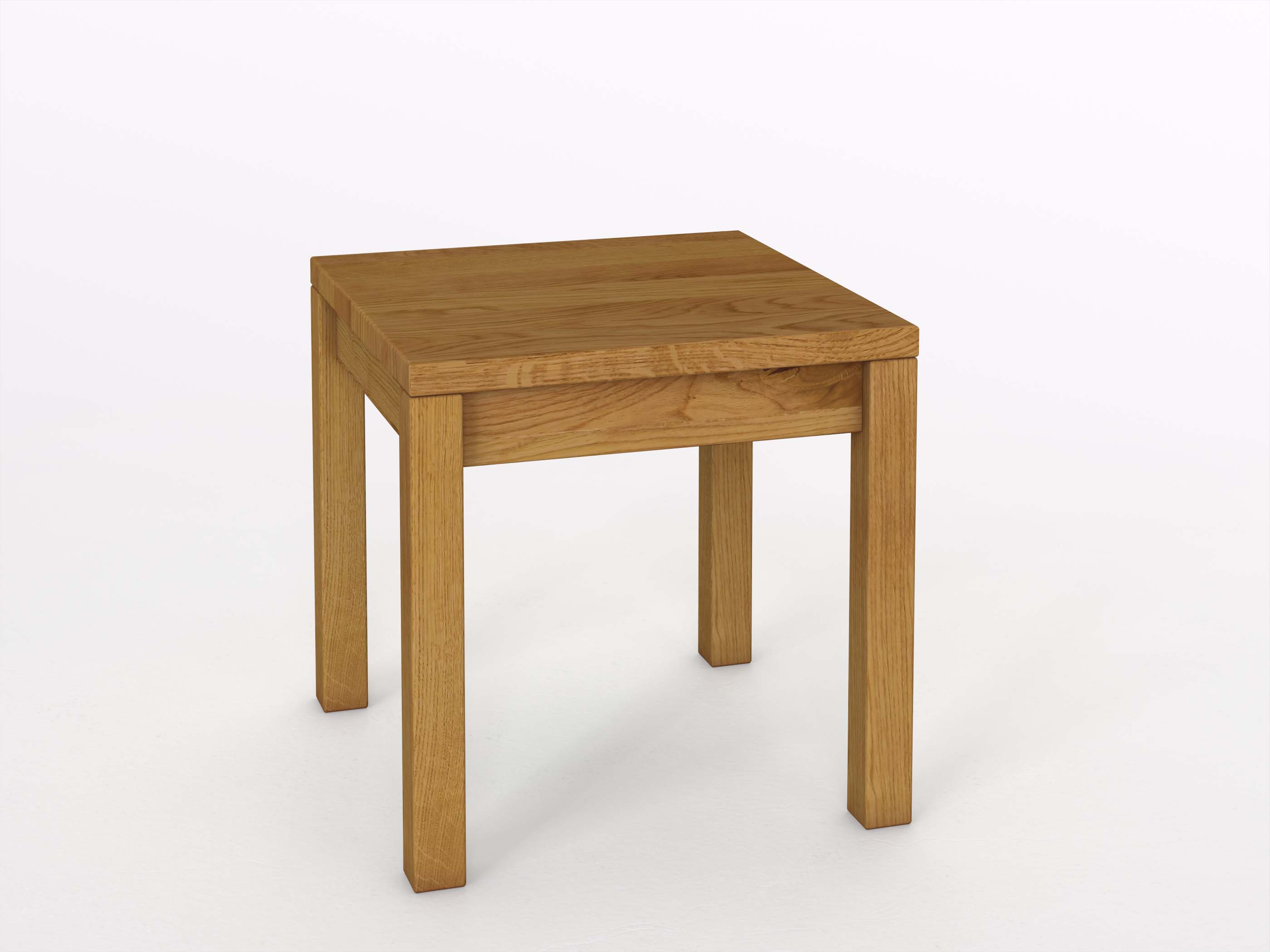 Wildeichennachttisch „Sven“ in Standardhöhe, ohne Lade