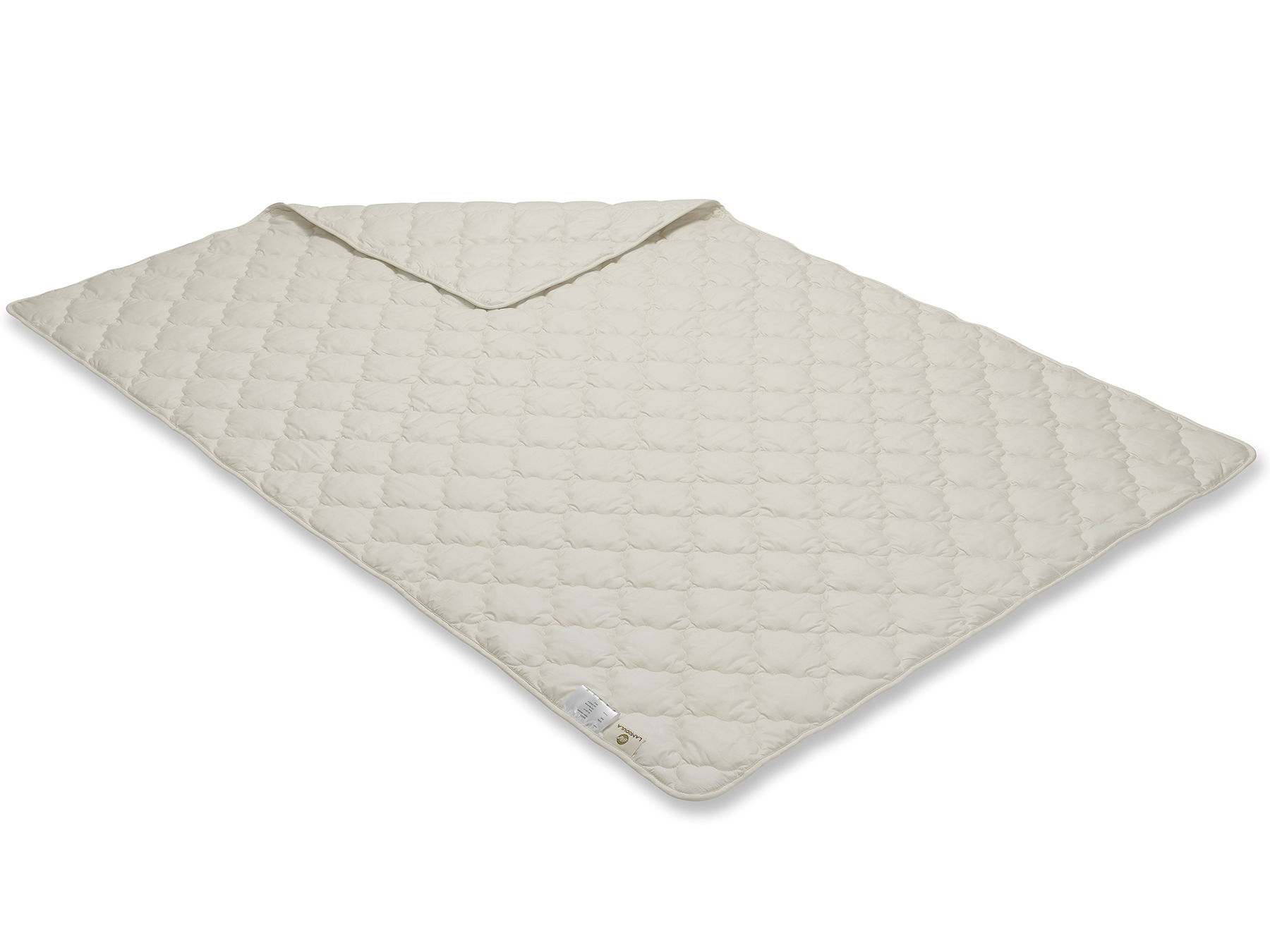 Diese Decke wird mit der Vielnadeltechnik hergestellt - so ergibt sich ein durchgehendes Muster. 
