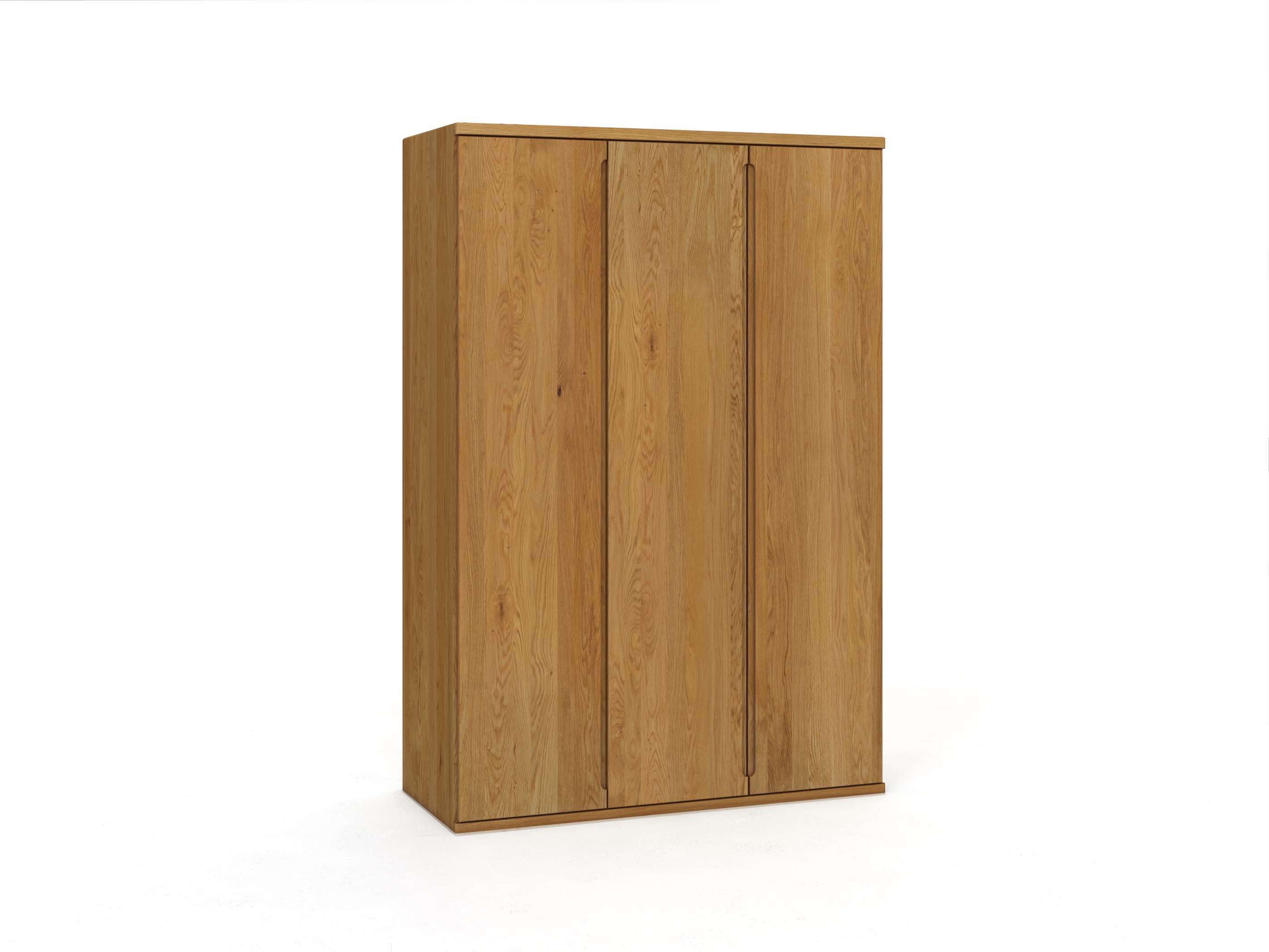 Massivholzschrank „Valentin“, 3-türig, Höhe 220 cm, Griffausführung „Lukas“