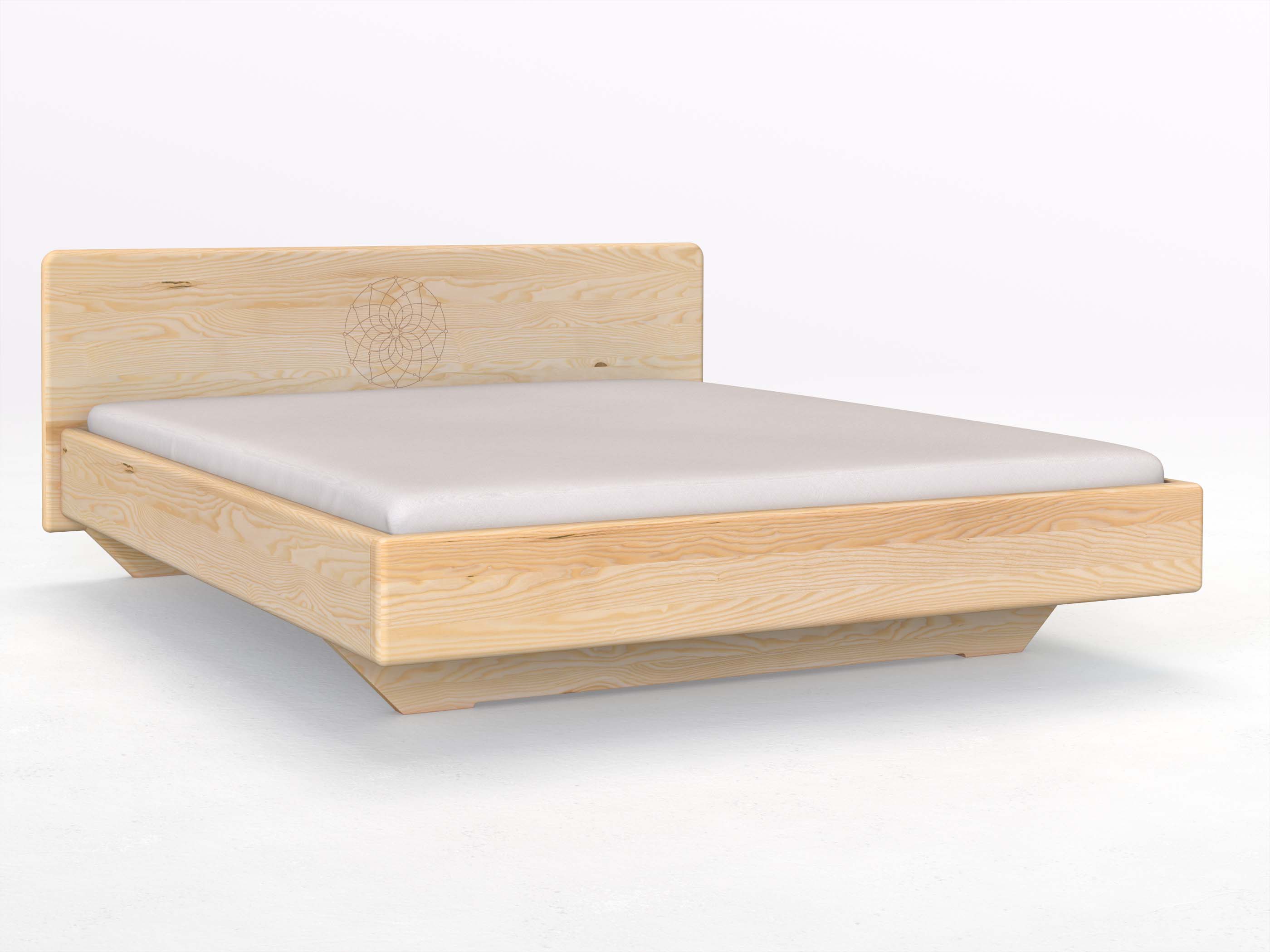 Eschenbett „Valentina“ mit der Gravur „Traumfänger“
