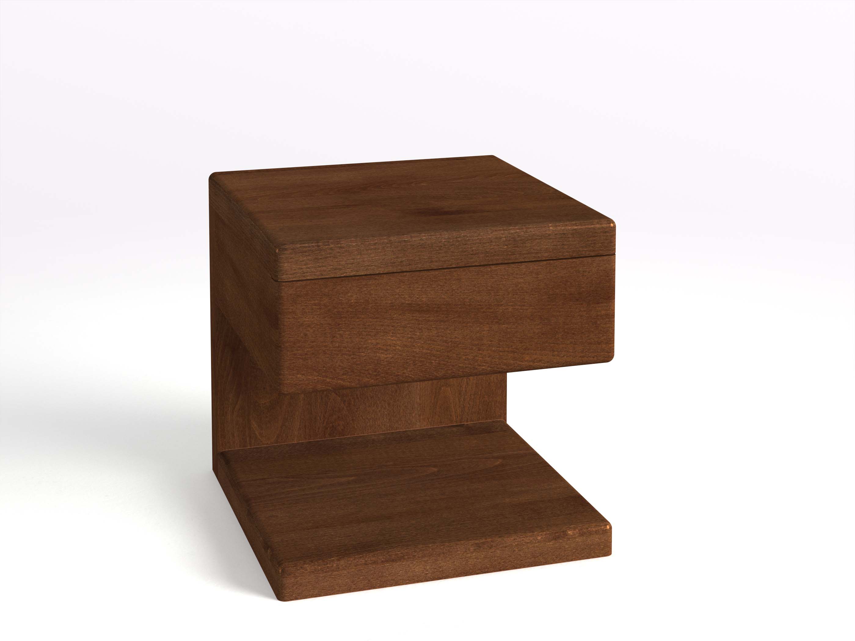 Nachttisch Buche Dunkel „Valentina“ in Standardhöhe