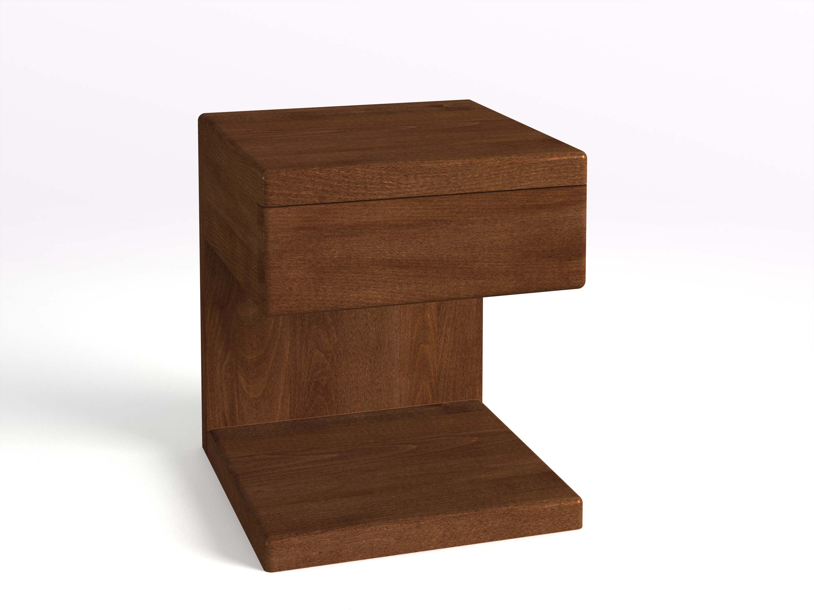 Nachttisch Buche Dunkel „Valentina“ in Komforthöhe