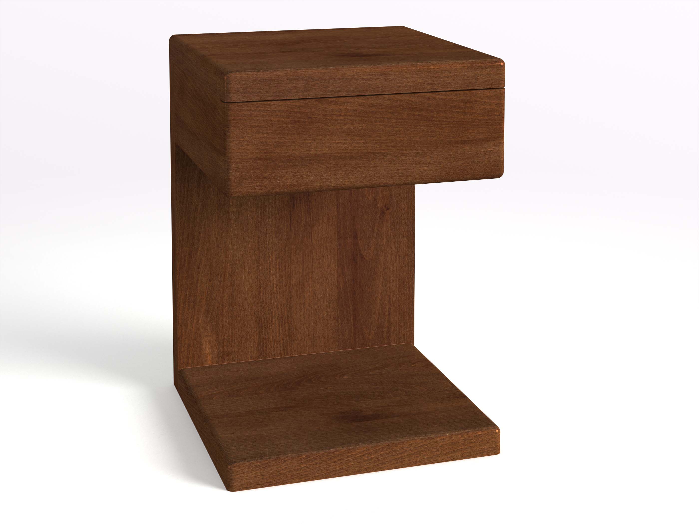 Nachttisch Buche Dunkel „Valentina“ in Boxspringhöhe