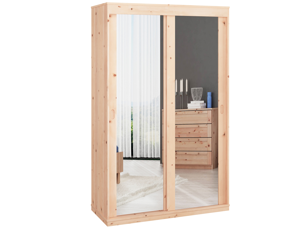Kleiderschrank aus Zirbenholz "Angelika" mit Schiebetüren | LaModula.de