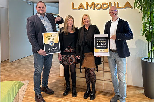 LaModula ausgezeichnet: &quot;Top Rated&quot; und &quot;Excellent Shop&quot;!