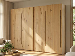 Schrank Wildeiche Hell massiv