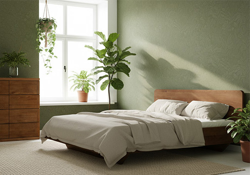 Schlafzimmer in Buche Dunkel