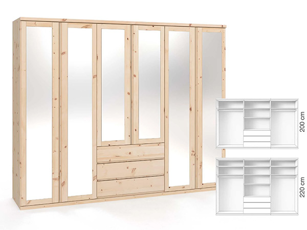 Zirbenschrank mit Spiegelfronten