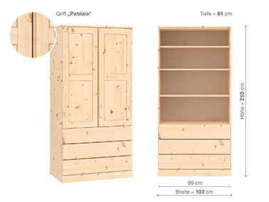 Zirbenschrank Enzian von LaModula