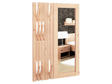 Zirbengarderobe mit Spiegel