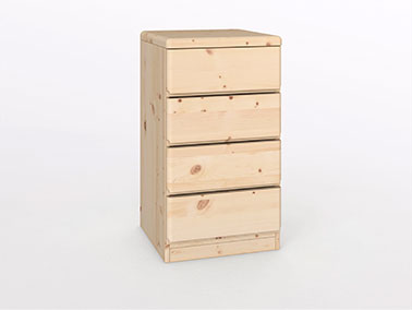 Zirbenkommode mit 4 Laden, 50 cm breit